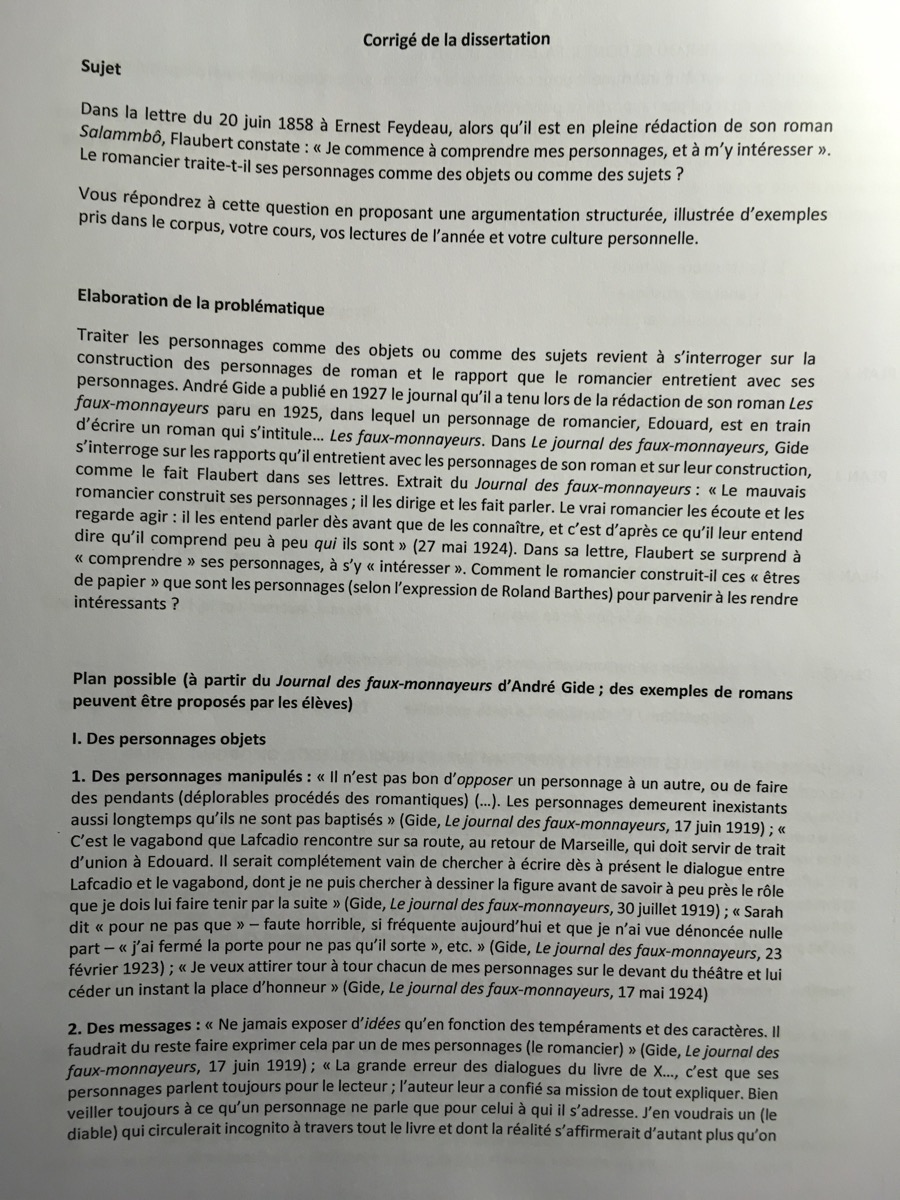 Sujet de dissertation sur le personnage du roman 08 Sujet de dissertation sur le personnage du roman 08 picture